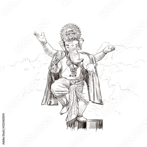 Ganesh Chaturthi greetings. illustration design