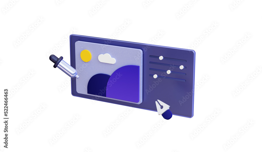 Web design development. Freelance work concept. Creative process. 3d rendering ux ui Web design development. Freelance work concept. Creative process. 3d rendering ux ui