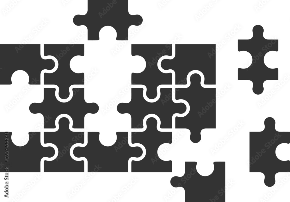 Puzzle icon, creativity icon vector Puzzle icon, creativity icon vector