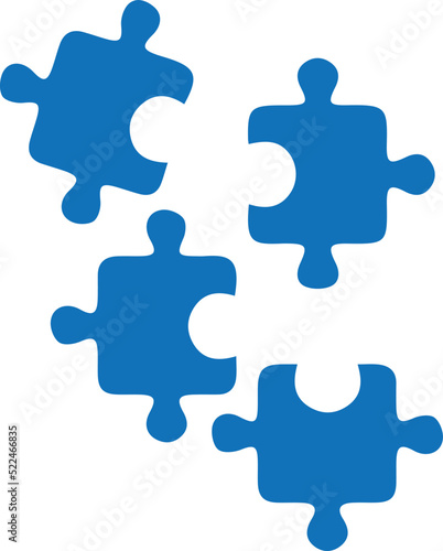 Puzzle icon, gaming icon vector