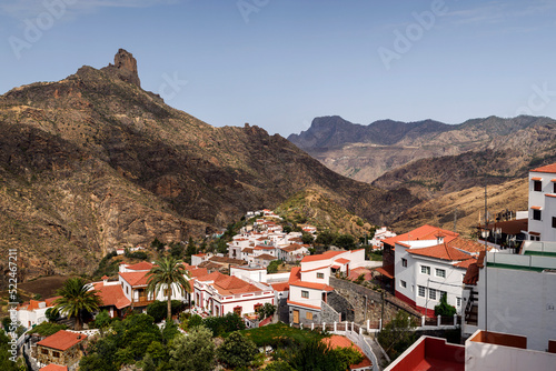 Traditional houses in mountain village, Tejeda, Las Palmas, Gran Canaria, Canary Islands photo