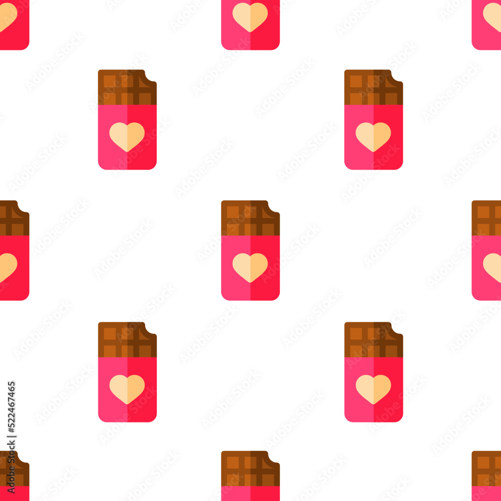 Obraz premium Single chocolate bar pattern. chocolate bar concept. flat trendy Vector seamless Pattern, background, wallpaper