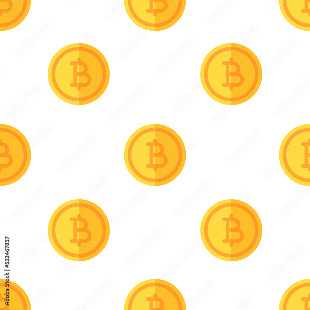 Single baht pattern. baht concept. flat trendy Vector seamless Pattern, background, wallpaper Single baht pattern. baht concept. flat trendy Vector seamless Pattern, background, wallpaper