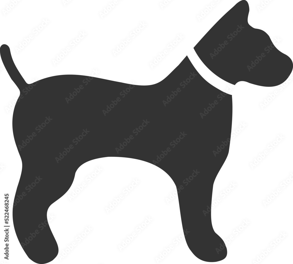 Dog icon, pet icon vector