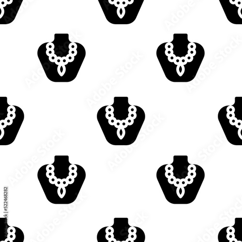 Single Necklace pattern. Necklace concept. filled trendy Vector seamless Pattern, background, wallpaper