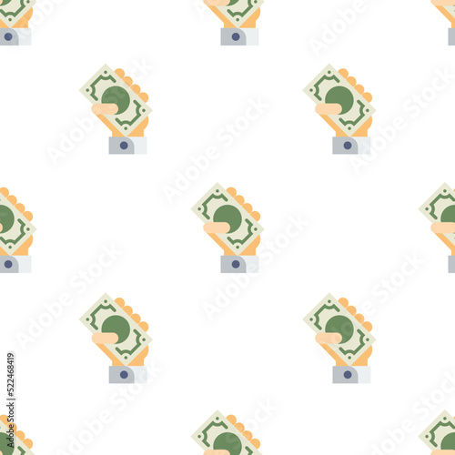 Single money pattern. money concept. flat trendy Vector seamless Pattern, background, wallpaper