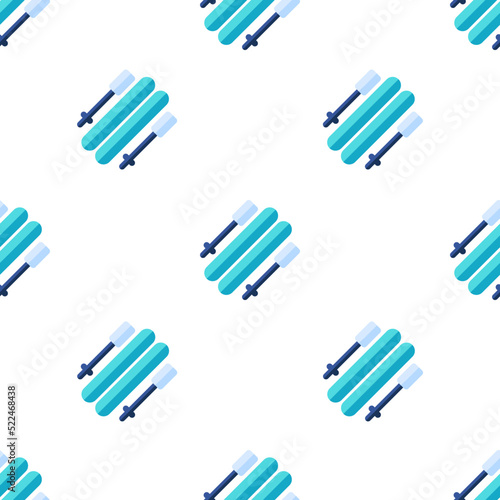 Single skii pattern. skii concept. flat trendy Vector seamless Pattern, background, wallpaper