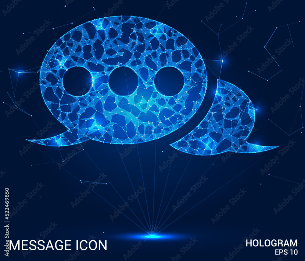 A Hologram Is A Message Icon The Message Icon Consists Of Polygons a-hologram-is-a-message-icon-the-message-icon-consists-of-polygons