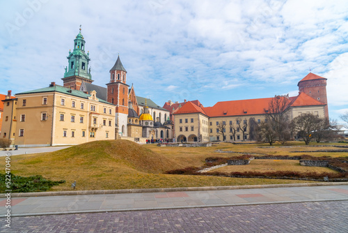 Wawel hill with cathedral and castle in Krakow photo
