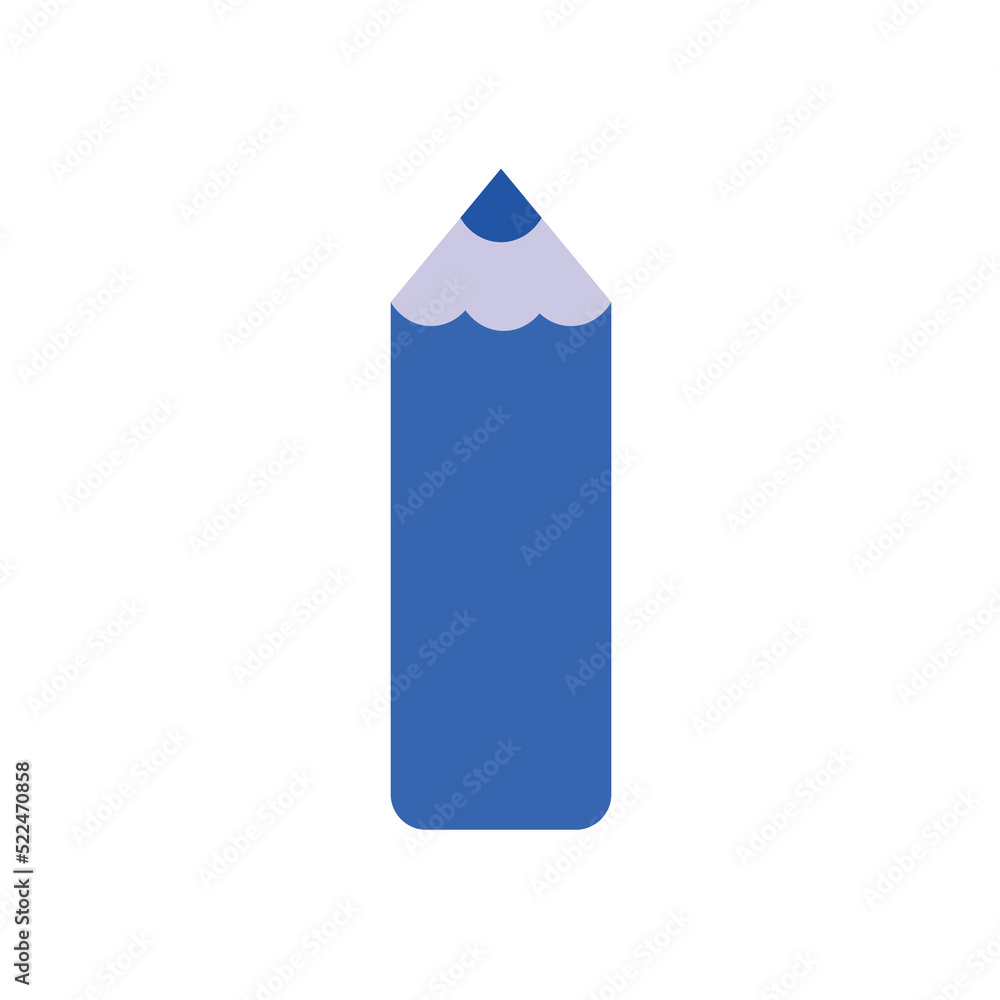 stationery vector blue pencil isolated stationery vector blue pencil isolated