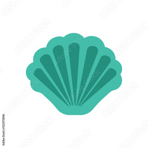 rest colored seashell vector isolated