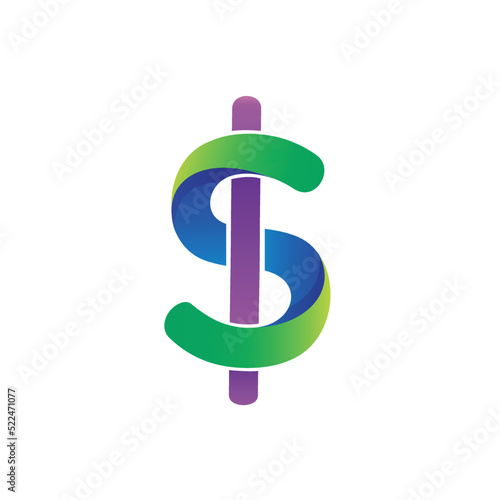 Dollar logo design in vector