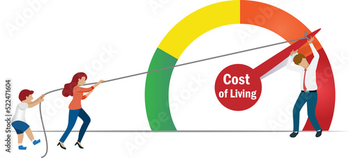 Fotografie High cost of living, economic crisis and inflation