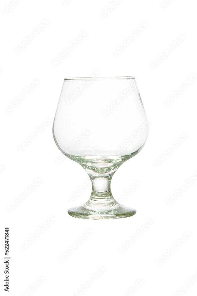 Empty wine glass isolated on white with clipping path Empty wine glass isolated on white with clipping path
