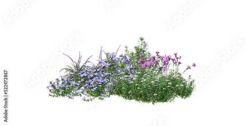 Fototapeta Naklejka Na Ścianę i Meble -  Flower garden on transparent background