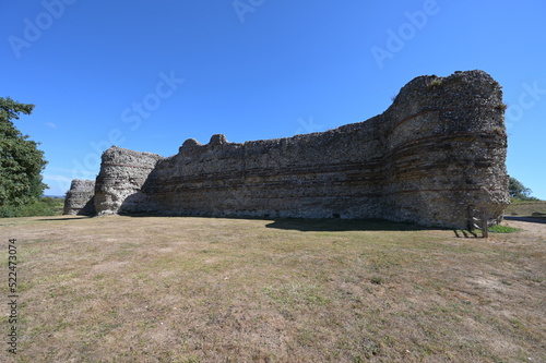 A Roman wall in East Sussex  UK during the drought of August 2022.
