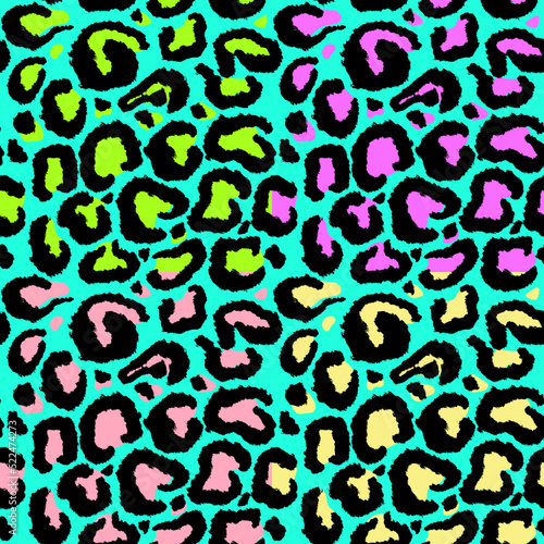Leopard imitation seamless pattern. Vector illustration