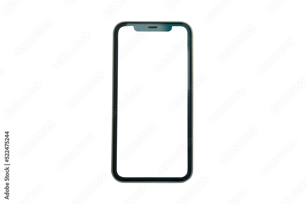Mock up smart phone empty screen isolated with clipping path Mock up smart phone empty screen isolated with clipping path