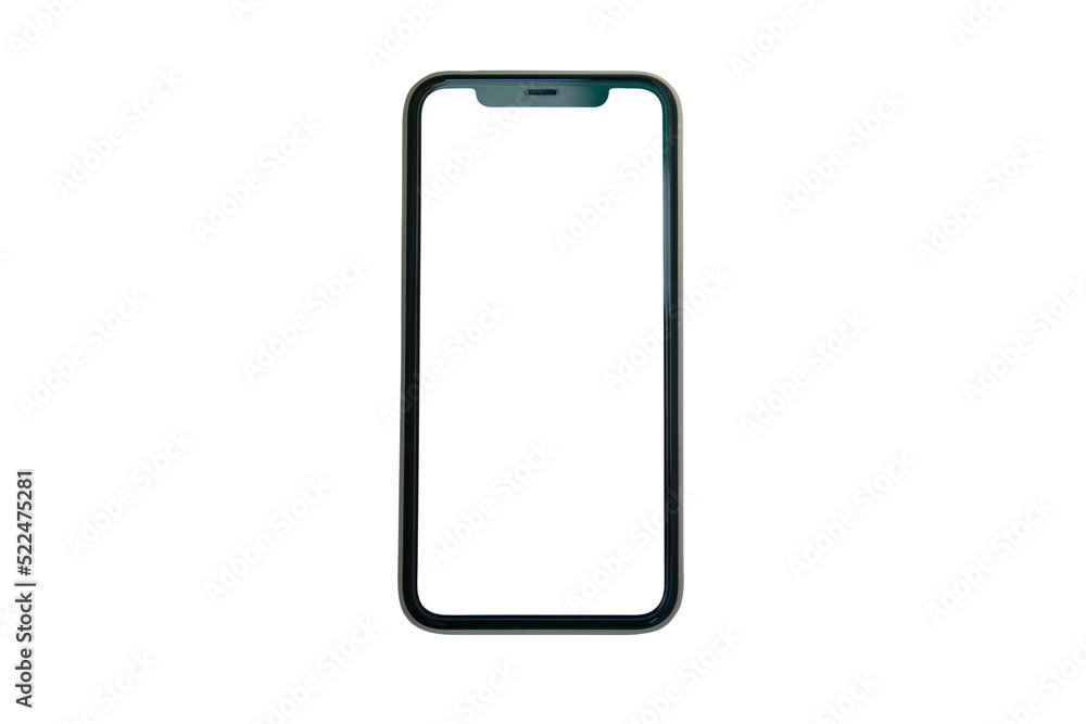 Mock up smart phone empty screen isolated with clipping path Mock up smart phone empty screen isolated with clipping path