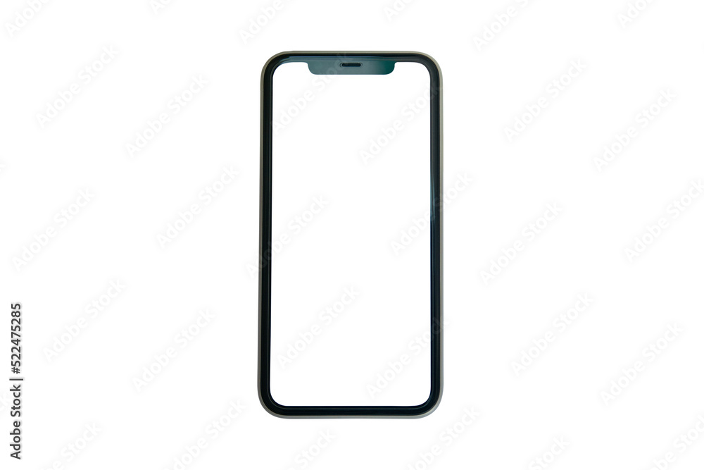 Mock up smart phone empty screen isolated with clipping path Mock up smart phone empty screen isolated with clipping path