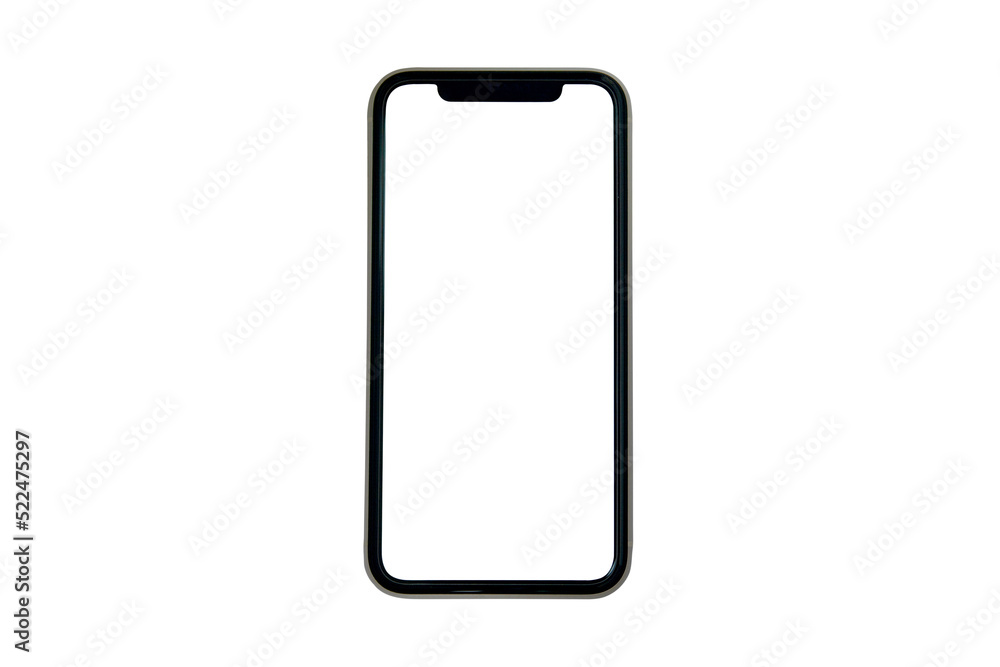 Mock up smart phone empty screen isolated with clipping path Mock up smart phone empty screen isolated with clipping path