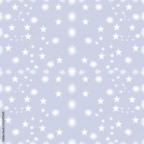 The decoration of snowflakes and stars on pastel color,celebration background © Watcharin
