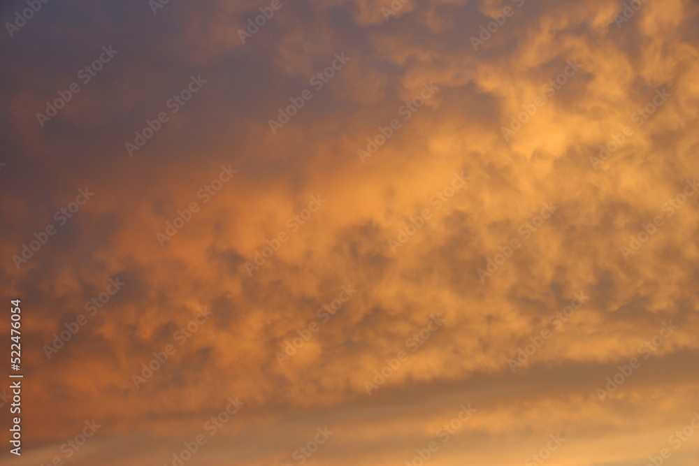 nuages orangé