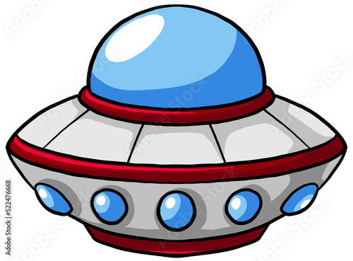 cute cartoon colorful spaceship rocket photo