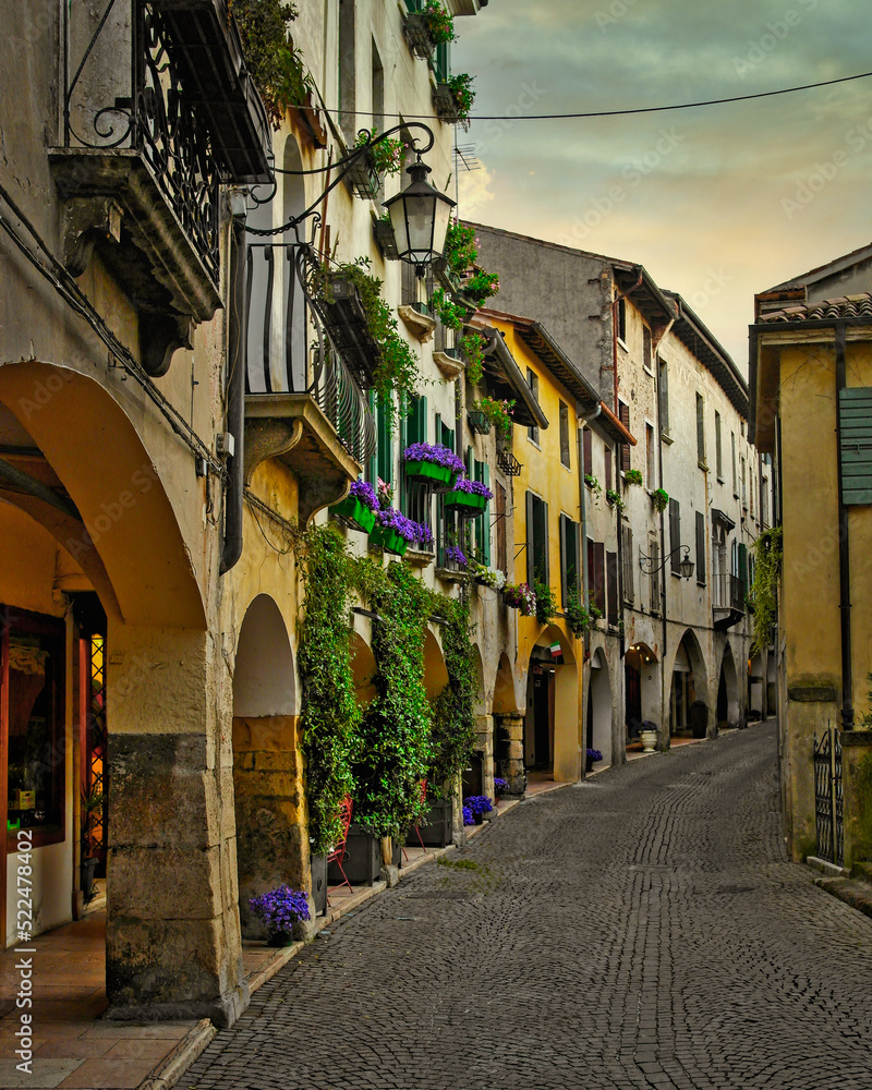 A road in the famous italian village of Asolo