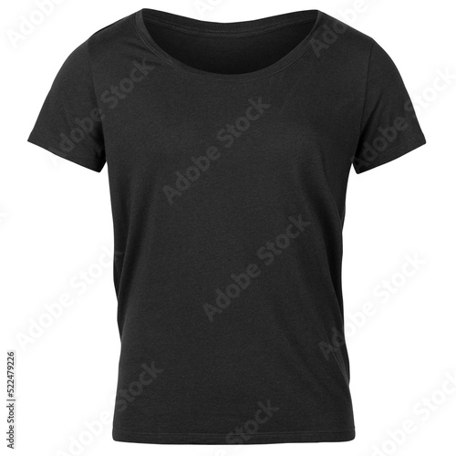 Black woman t-shirts mockup, Cutout.