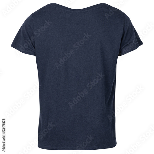 Deep blue woman t-shirts mockup, Cutout.