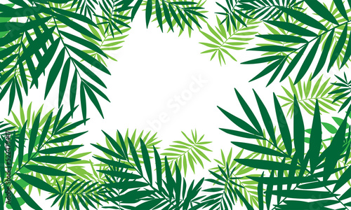 tropical green leaf pattern background