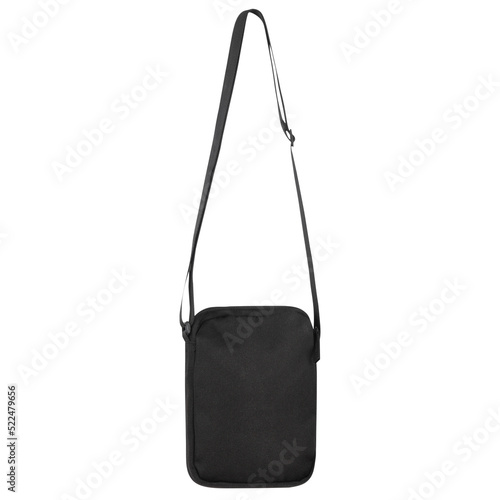 Fényképezés Black pocket bag mockup, Cutout.