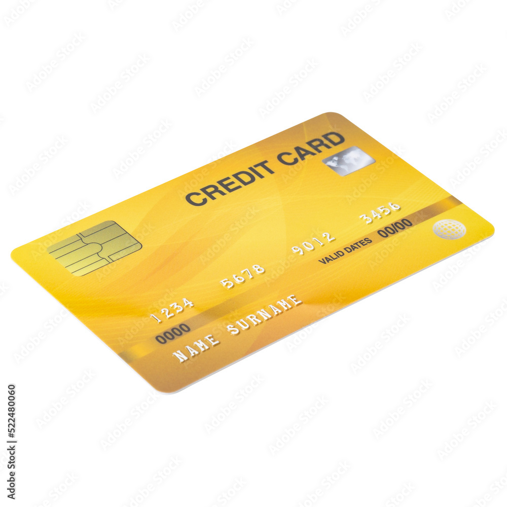 Credit Card mockup, Cutout.