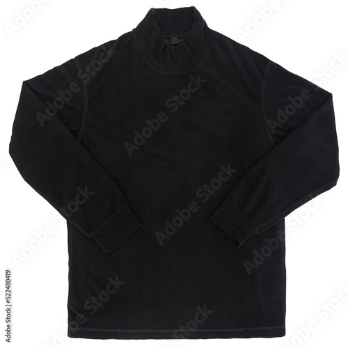 Blank black long sleeve t shirt mock up template, Cutout.
