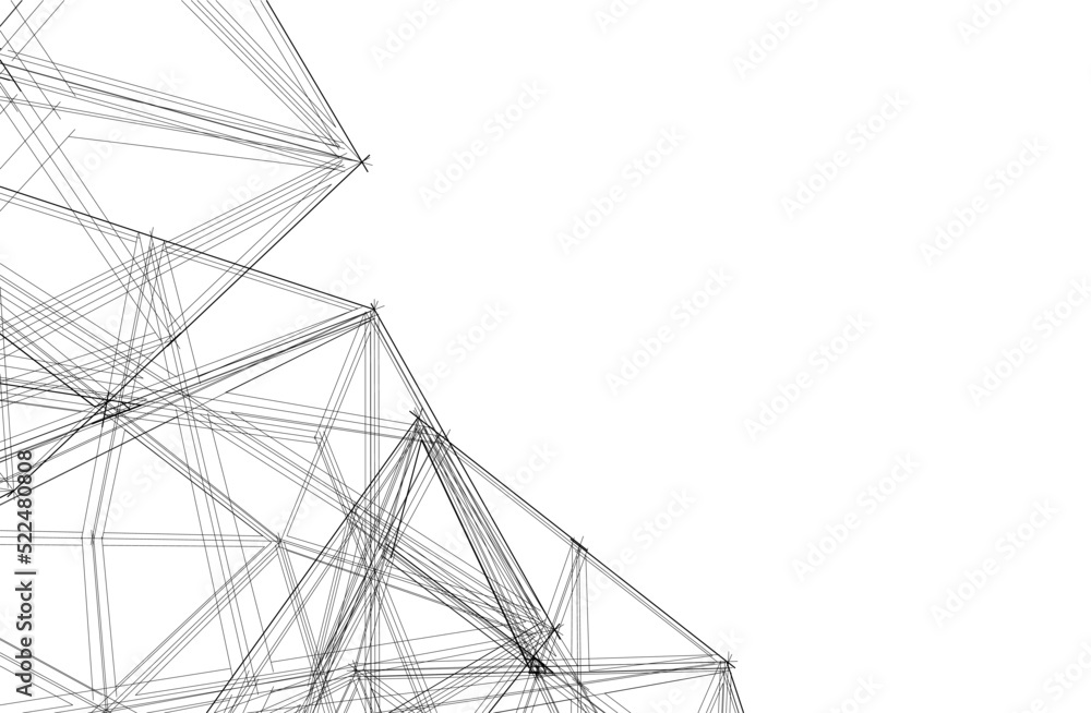 abstract architecture vector 3d illustration abstract architecture vector 3d illustration
