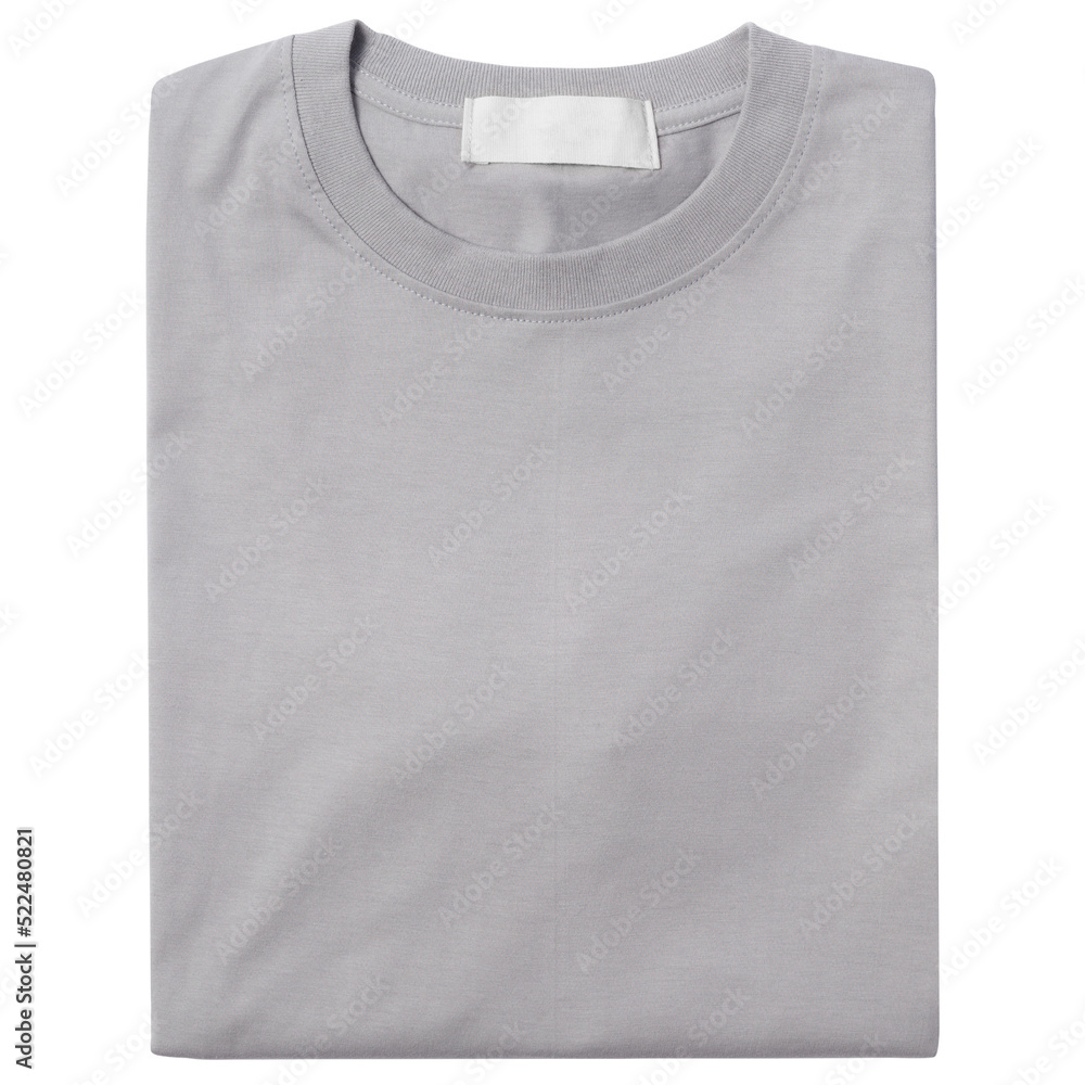Blank grey t-shirt mockup, Cutout. Stock Photo | Adobe Stock