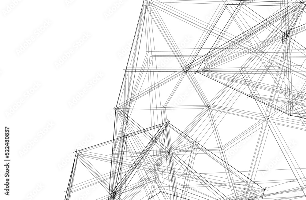 abstract architecture vector 3d illustration abstract architecture vector 3d illustration
