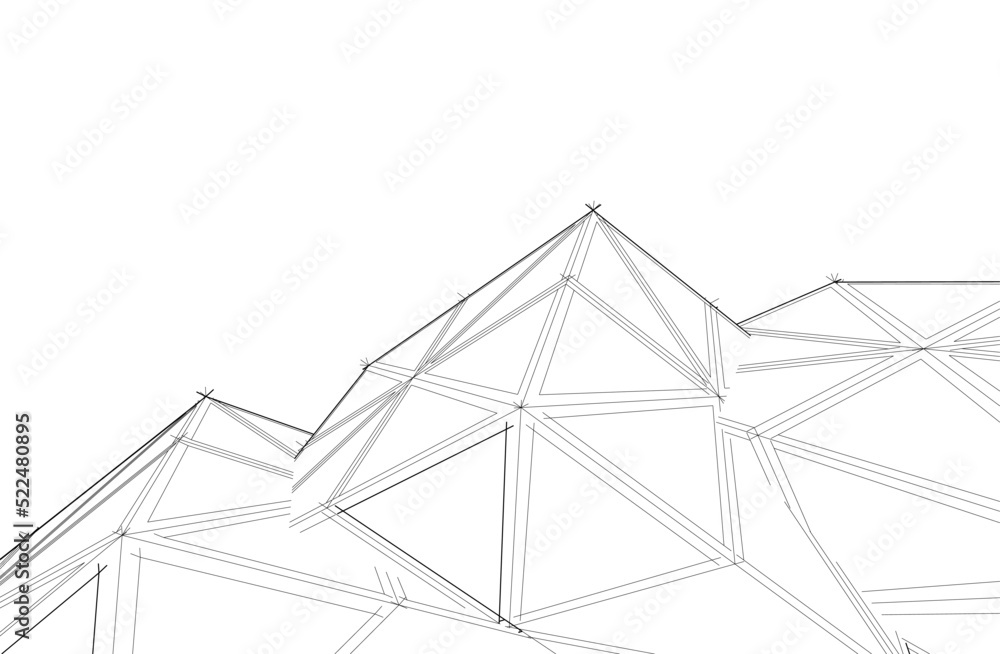 abstract architecture vector 3d illustration abstract architecture vector 3d illustration