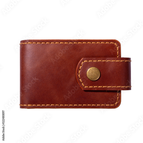 Luxury craft business card holder case made of leather.