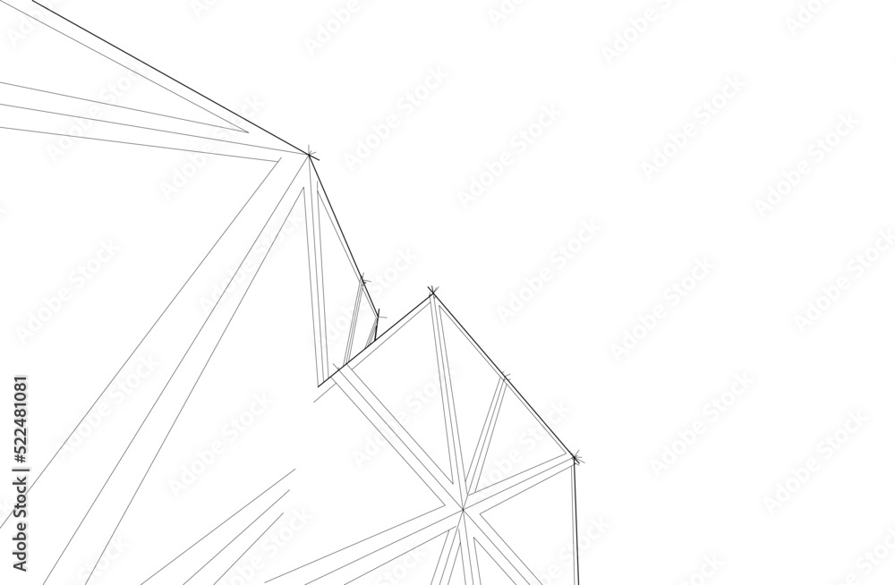 abstract architecture vector 3d illustration abstract architecture vector 3d illustration