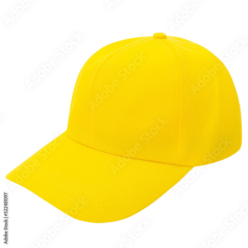 Yellow Baseball Cap, Cutout.