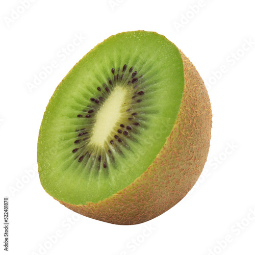 Tela Slice ripe kiwi fruit, Cutout.