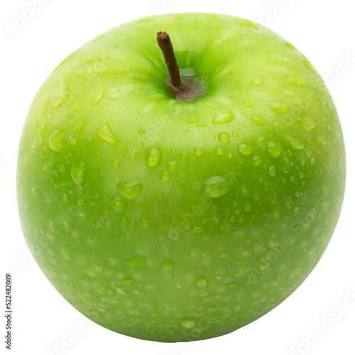 Photos Ripe whole green apple, Cutout.