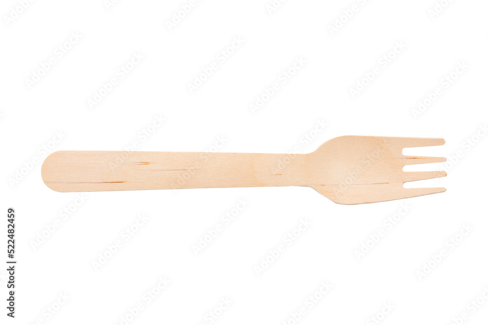 Wooden cutlery single use eco friendly . isolated on white background. with clipping path Wooden cutlery single use eco friendly . isolated on white background. with clipping path