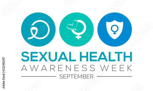 Vector illustration on the theme of World sexual health week observed each year on September 04th poster, card, background design. photo