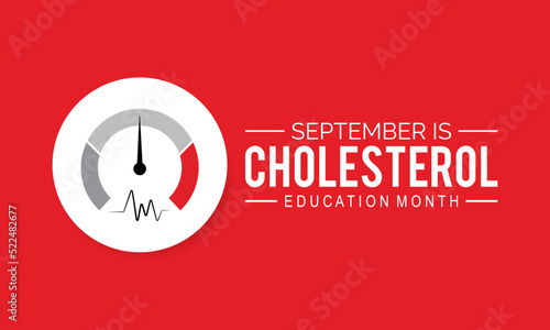 National Cholesterol Education month is observed every year during September.vector template for banner, card, poster, background design