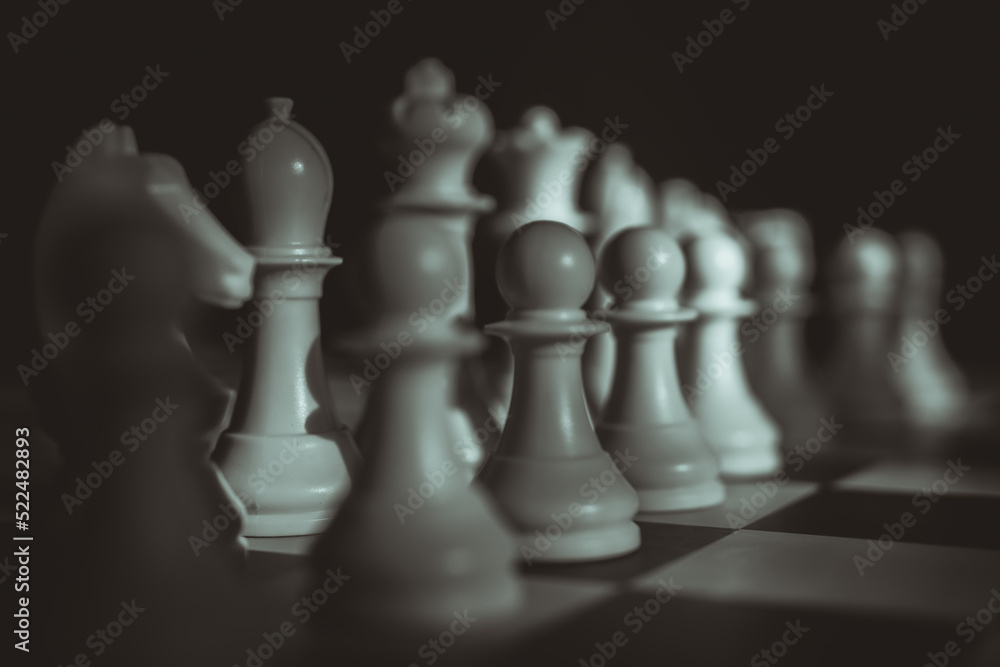 chess pieces on the board chess pieces on the board