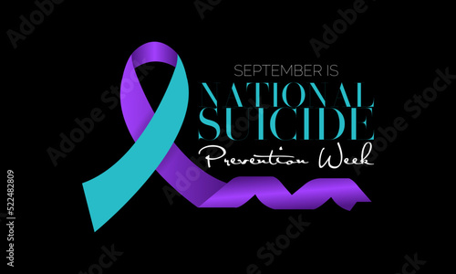 Vector illustration on the theme of National suicide prevention week observed each year during September banner, poster, card and background design.