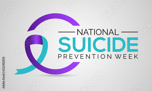Vector illustration on the theme of National suicide prevention week observed each year during September banner, poster, card and background design.